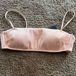 Pink Ribbed Crop Top bikini